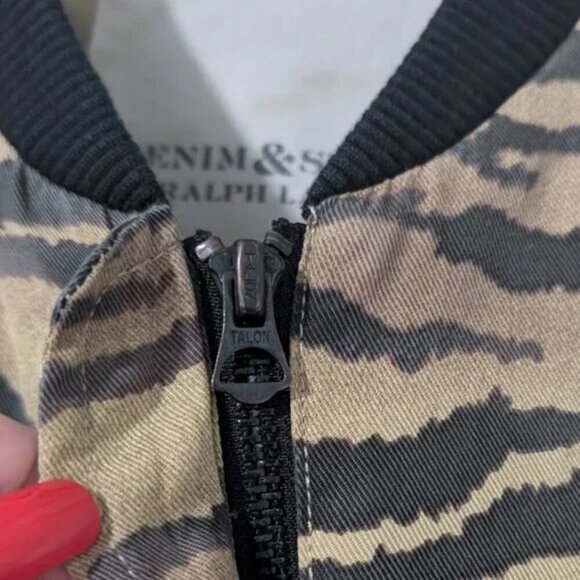 RL Denim & Supply | Women's Animal Print Bomber Jacket - Picture 4 of 7